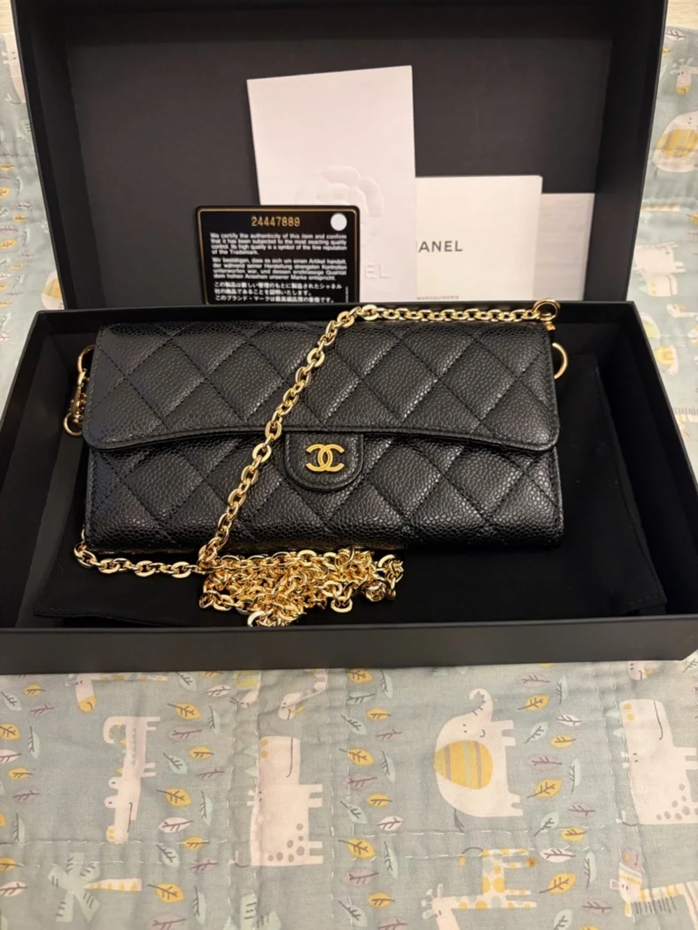 Chanel Caviar Wallet with Authenticity Card (PRICE FIRM)